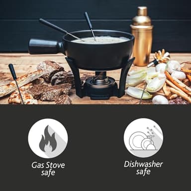 Boska Cheese Fondue Party Set Nero - Black Cast Iron Fondue Pot - Wedding Registry Items Small Kitchen Appliances for up to 4 Persons Wedding Registry Items - Image 5