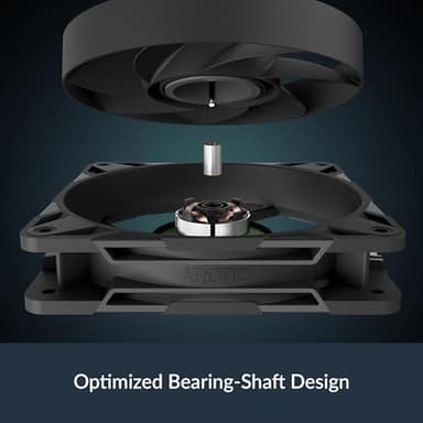 ARCTIC P12 Pro - Powerful Premium Fan, 120 mm PWM Fan, 600-3000 RPM, 0 RPM <5% PWM, Fluid Dynamic Bearing, 4-Pin - Black - Image 7