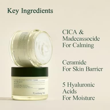 Pyunkang Yul PKY Calming Moisture Barrier Cream Instantly Soothes Sensitive Skin, Hyaluronic Acid & Ceramide for Hydration, Vegan, Korean Skincare (1.69 Fl. Oz, 50ml) - Image 6