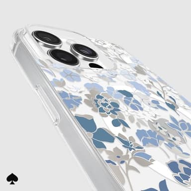 kate spade new york iPhone 16 Pro Max Case - Compatible with MagSafe - Designer Phone Case - Flowerbed Blue Gems - Image 7