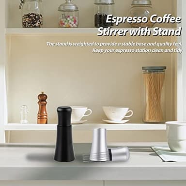 WDT tool, Espresso Distribution tools, 10 x 0.35mm 304 Stainless Steel Needles Installed with 10 Extra needles for Espresso Stirrer Replacement, Aluminum Alloy Handle with Stand (Matte black) - Image 6