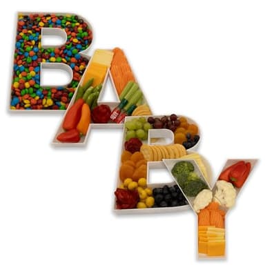 10" Reusable Plastic Box Form Tray Display for Treats, Charcuterie, Cake Pop, Candy, Charcuterie Box, Custom Charcuterie Letters Fillable - Reusable Letter Box - (White Plastic, S) - Image 4