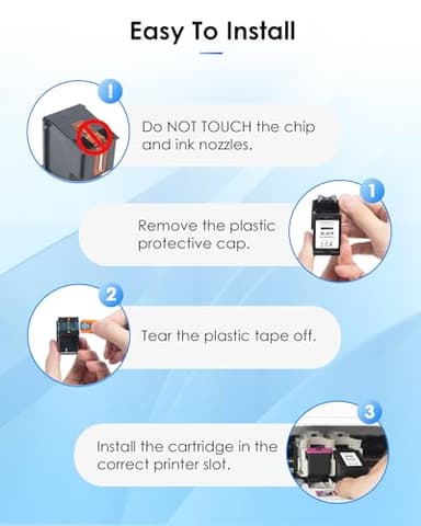 67XL Ink Cartridge Black/Color Combo Pack Replacement for HP Ink 67 67XL Printer Ink Works for HP DeskJet 2827e 2755e 2700 2855e 2800 4155e 2755 2852e Envy 6055e 6000 6455e (2 Pack) - Image 8