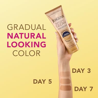 Jergens Natural Glow +Firming Self Tanner Body Lotion, Fair to Medium Skin Tone, Sunless Tanning Moisturizer with Collagen and Elastin. Helps to Visibly Reduce Cellulite, 7.5 Fl Oz - Image 4