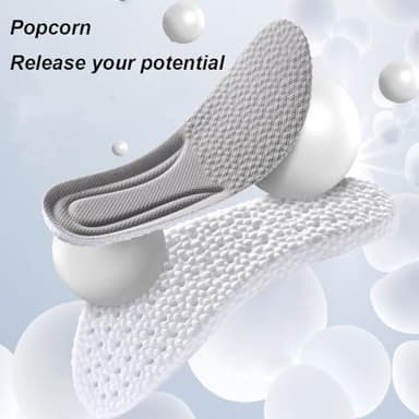 Pickleball Insoles, Insoles Men & Women, 4D Anti-Slip Prevent Foot Odor Providing Shock Absorption and Cushioning Memory Foam Insole (Grey-Green(Buy 1get 2), Men7/Women8.5) - Image 3