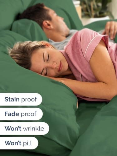 Extra Deep Queen Sheet Set - 6 Piece Breathable and Cooling Sheets - Hotel Luxury Bed Sheets Set - Easy Fit - Soft, Wrinkle Free and Comfy Sheets Set - Emerald Green Sheet Set with Extra Deep Pockets - Image 5