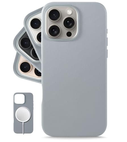 LONLI Classic - for iPhone 16 Pro Leather Case - European Genuine Vele Leather Phone Case - Smoothen and Soften Over Time - [Compatible with Magsafe] - Gladius/Grey - Image 1
