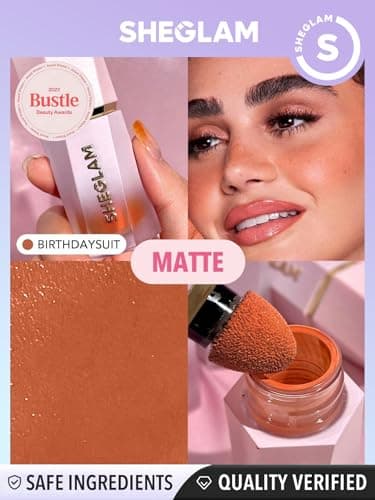 SHEGLAM Liquid Blush Makeup for Cheeks Matte Finish - Birthday Suit - Image 7