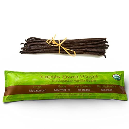 10 Organic Madagascar Vanilla Beans Whole Grade A Vanilla Pods for Vanilla Extract and Baking - Image 1