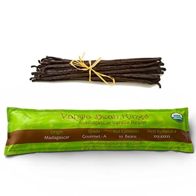 10 Organic Madagascar Vanilla Beans Whole Grade A Vanilla Pods for Vanilla Extract and Baking - Image 1