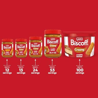 Lotus Biscoff, Cookie Butter Spread, Creamy, non GMO + Vegan, 14.1 oz, Pack of 8 - Image 4
