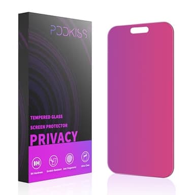 PDDKISS Compatible for iPhone 17 Pro Max Privacy Screen Protector 6.9 Inch, Pink Gradient Anti Spy Anti Blue Light HD Tempered Glass Easy Installation - Image 1