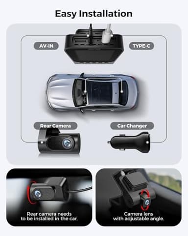 Dash Cam Front and Rear: 4K+1080P FHD Dual Dash Camera for Cars with Night Vision, 2 Channel HDR Dash Camera, 24H Parking Mode Car Camera, Built-in GPS, WiFi 6, Free 64GB Card - Image 8