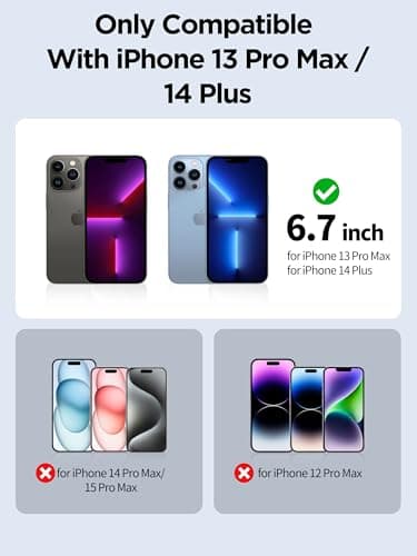 PDDKISS Compatible for iPhone 13 Pro Max Privacy Screen Protector/iPhone 14 Plus Screen Protector Tempered Glass 6.7 Inch, Pink Gradient Anti Spy Anti Blue Light HD Easy Installation - Image 2