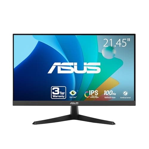 ASUS 22” (21.45" viewable) Eye Care Monitor (VY229HF) - Full HD, IPS, 100Hz, 1ms, SmoothMotion, Adaptive Sync, Eye Care Plus Technology, Blue Light Filter, Flicker Free, Tilt 3 yr Warranty - Image 1