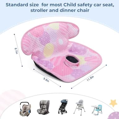 COOLBEBE Car Seat Protector for Potty Training, Dry Waterproof Car Seat Liner Toilet Training for Baby Infant Toddler, Piddle Pads Cover Car Seat Pad for Strollers & Carseat (Pink) - Image 6