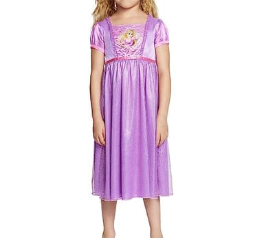 Disney Girls' Princess Fantasy Gown Nightgown, Rapunzel Shines 3, 2T - Image 3