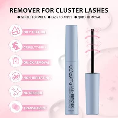 Flora Lash Clusters Kit 8-18mm Hybrid Volume Wispy Eyelash Clusters D Curl - WideSpan DIY Eyelash Extension Kit Spiky Cat Eye Lashes Individual Fake Eyelashes Clusters Kit 0.05mm Ultra-Thin Black Band - Image 8