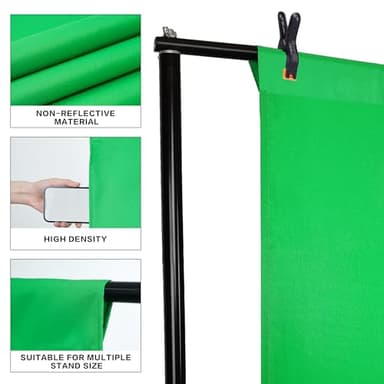 GFCC Green Screen Backdrop Background - 7x10FT Photography Backdrop Photo Background Screen for Video Recording Greenscreen Picture Photoshoot - Image 2