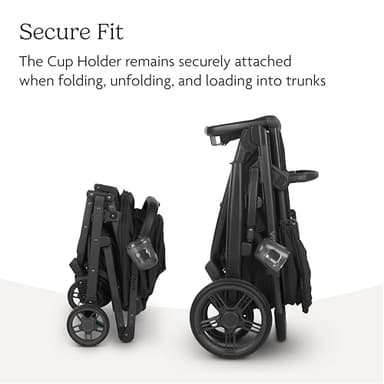 UPPAbaby Cup Holder for Vista, Cruz, Minu Strollers - Quick, Intuitive Attachment + Removal - Securely Holds Various Size Beverages - BPA Free + Dishwasher Safe - Folds Attached - Image 4