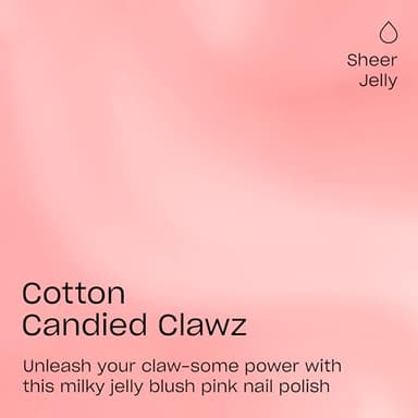 OPI Nail Lacquer Cotton Candied Clawz | Semi-sheer Bright Pink Crème Chip Resistant Nail Polish | Make 'Em Jelly! Collection | Summer 2025 - Image 2