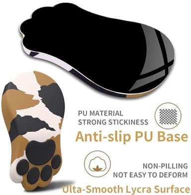 L-SPOUTTO Ergonomic Mouse Pad with Wrist Rest,Cute Cat Paw Mousepad Wrist Support,Comfortable Massage Design Computer Pain Relief Mouse Pad with Non-Slip PU Base for Desk Laptop Gaming,Tortoiseshell - Image 2