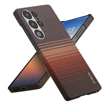 pitaka for S25 Ultra Case 6.9 Inch, Compatible with MagSafe, Slim & Light Samsung Galaxy S25 Ultra Case, 1500D Aramid Fiber Made [Tactile Woven - Sunset] - Image 1