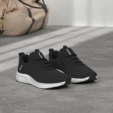 Feethit Mens Running Shoes Slip on Walking Tennis Shoes Lightweihgt Breathable Non Slip Fashion Sneakers for Work Gym Travel Black White 11 - Image 2