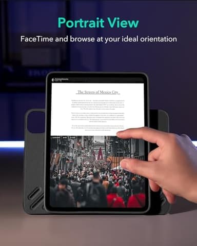 ESR for iPad Pro 13 Inch Case (M5/M4) 2025/2024, Rotating Case with Removable Magnetic Cover, Adjustable Portrait/Landscape Stand, 9 Standing Angles, Shift Series, Black - Image 7