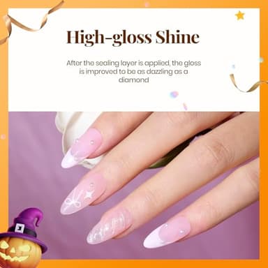 beetles Gel Polish No Wipe Gel Top Coat - Clear Color Top Coat Gel Nail Polish Shine Finish and Long Lasting, Soak Off Nail Lamp, 15ml Fall Gifts for Girls - Image 6
