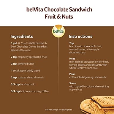 belVita Breakfast Bar Biscuit Sandwiches, Dark Chocolate Creme, 64 Total Packs, 8 Boxes (2 Biscuits Per Pack) - Image 12