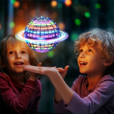 Ivtivfu Flying Orb Ball (Blue, 2025 Upgraded) with Dazzling Lights, Magic Hover Spinner, Cool Boomerang Drone, Floating Cosmic Globe, Kids Toys Gifts for 6 7 8 9 10 Year Old Boys Girls - Image 2