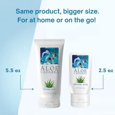 Aloe Cadabra Natural Water Based Personal Lubricant and Vaginal Moisturizer, Organic Aloe Lube for Men, Women and Couples, Non-Staining, pH Balanced (Unscented 2.5 Ounces, 1 Pack) - Image 3