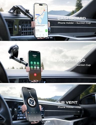 CHGeek Wireless Car Charger, 15W Fast Charging Auto Clamping Car Charger Phone Mount Phone Holder fit for iPhone 15 14 13 12 11 Pro Max Xs, Samsung Galaxy S25 Ultra S24 S23 S22, S21, S20, Pink - Image 2