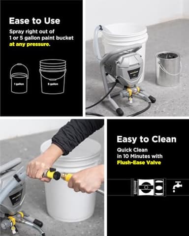 MaXpray M1 Airless Paint Sprayer, Highly Efficient Thinning-Free Minimal Overspray for Up to 10 Gallon DIY Painting Projects Home Interior & House Exterior, Comes with Sprayer Accessories - Image 7