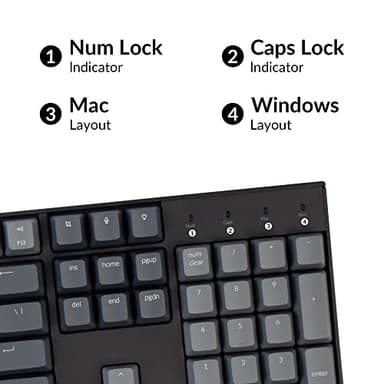 Keychron K10 Full Size 104 Keys Bluetooth Wireless Mechanical Gaming Keyboard for Mac Windows K Pro Brown Switch, Multitasking/White LED Backlight/USB C Wired Computer Keyboard - Image 7