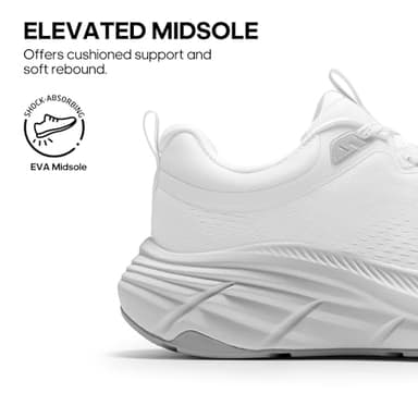 NORTIV 8 Women's Walking Shoes Cushion Comfortable ActiveBreeze Running Tennis Shoes Non-Slip Workout Gym Sports Athletic Breathable Fashion Sneakers,Size 11,White,SNWS248W - Image 4