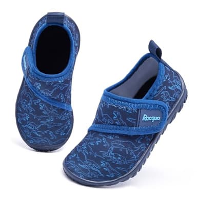 Racqua Baby Water Shoes Boys Barefoot Quick Dry Swim Pool Beach Aqua Sport Shoes Surfing Boating Lightweight Shoes Infant Dinosaur 18-24Months - Image 1