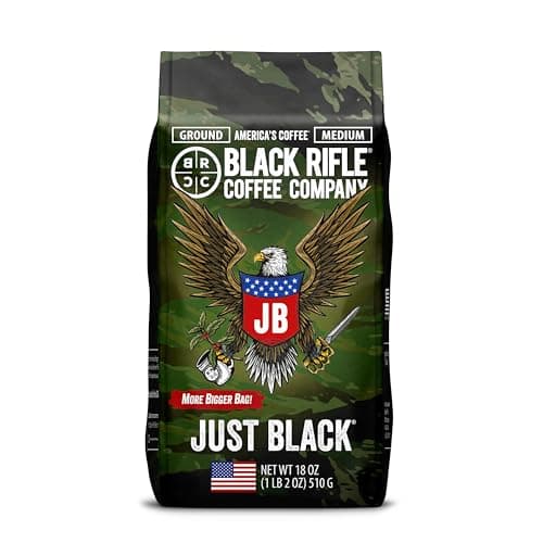 Black Rifle Coffee Company Just Black, Medium Roast Ground Coffee, 18 OZ Bag - Image 1