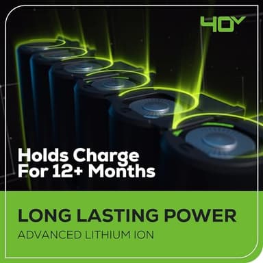 Greenworks 40V 16" Brushless Cordless (Push) Lawn Mower + Blower (350 CFM) + 13" String Trimmer (Bonus Spools), 4.0Ah + 2.0Ah Battery and Charger Included (75+ Compatible Tools) - Image 14