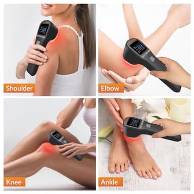 Frovab Red Light Therapy Device, 4x808nm+16x650nm Infrared Light Therapy for Pain, Hand Held Red Light Therapy Device at Home, Red Light Therapy Hand Held Wand for Muscle Body & Shoulder, Black - Image 4