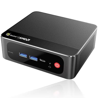 Beelink Mini PC SER5 Pro, AMD Ryzen 7 5825U (Up to 4.5GHz), 16GB DDR4 RAM 500GB SSD, Radeon 8CUs Graphics, WiFi 6/ BT5.2/ DP+USB-C+HDMI 4K Triple Display/ USB3.2/2.5G LAN Home/Office Desktop Computer - Image 1
