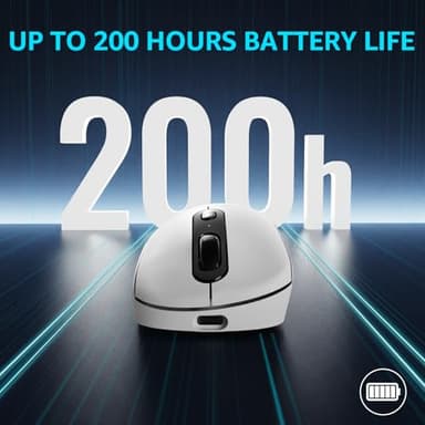 Rapoo VT3PRO MAX Wireless Gaming Mouse, 59g Superlight, 8KHz Polling, PAW 3950 Ultimate Optical Sensor, 30K Independent X/Y DPI, 1+8 Programmable Buttons, 200H Battery Life, Classic Shape, PC, White - Image 8