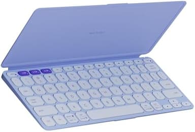 Logitech Keys-to-GO 2 Portable Bluetooth Tablet Keyboard with Built-in Cover, Slim & Compact Wireless Keyboard for Windows, Android, Linux, iPad, iPhone, Mac, Apple TV - Lilac - Image 3