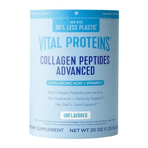 Vital Proteins Collagen Peptides Powder Advanced with Hyaluronic Acid & Vitamin C - 20oz Collagen Protein, Unflavored, 27 Servings - Image 1