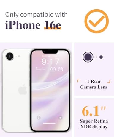 GVIEWIN for iPhone 16e Case with Screen Protector,[Non-Yellowing][Military-Grade Protection] Hard PC&TPU Bumper,Floral Shockproof Protective Clear Phone Case for iPhone 16E 2025(Floratopia/Colorful) - Image 2