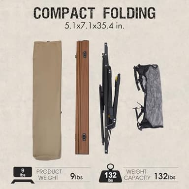 PORTAL Camping Table Portable Folding Table Ultra Lightweight Folding Camp Table 4 Adjustable Legs Aluminum Roll Up Table Top with Carry Bag for Outdoor Travel Backyards BBQ - Image 6