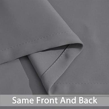Yakamok 96 Inches Thermal Insulated Gray Blackout Curtains Room Darkening Window Drapes with 8 Grommets,52 Inch Width, Set of 2, 2 Tie Backs Included - Image 7