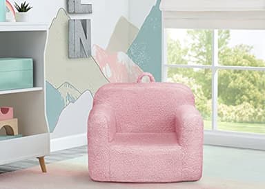 Delta Children Cozee Sherpa Chair, foam, Pink - Image 6