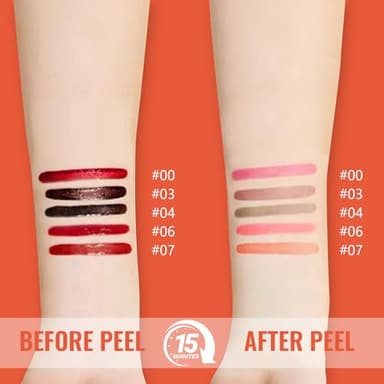 2pcs Lip Stain Peel Off - Lip Liner Stain Long Lasting Waterproof,2-in-1 Lip Liner with Tweezer Nude Matte,Non-Stick Cup,Highly Pigmented，Natural Finish,Stay On All Day,Perfect for Gift (Nude+Rose) - Image 4